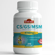 Load image into Gallery viewer, Nature Doses Glucosamine Sulfate (GS), Chondroitin Sulfate Complex (CS), and Methylsulfonylmethane (MSM), Supports Healthy Joint, Premium Quality Capsules, 200
