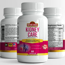 Load image into Gallery viewer, NATURE DOSES Kidney Care - Premium Quality Supplement Supports Urinary Tract and Normal Bladder Health - Cranberry Extract, Astragalus and Uva Ursi Leaf - 60 Vegetable Capsules
